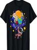 T-Shirt Astronauta Spaziale Spaziale Astronomia Terra Marte Pianeti