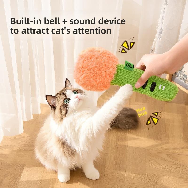Cat Toy Funny Microphone Chewable Teething Toy Cat Mint Sound-producing Plush Toy