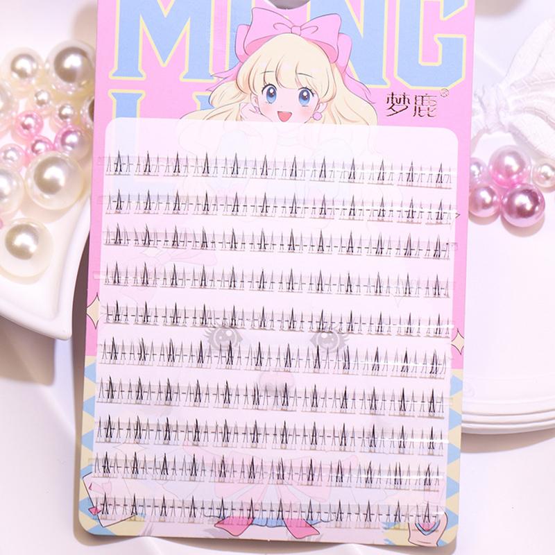 Menglu 4-7mm Brown Under Lashes Little Flame Lower Eyelashes W-41 Natural Short Style Imitation Hand Painting Fake Eye Lashes