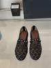 Fashion Women Shoes 2025 Summer New Mesh Breathable Metal Decoration Flat Shoes Comfortable Soft Sole Round Toe Fashion Mary Jane Shoes