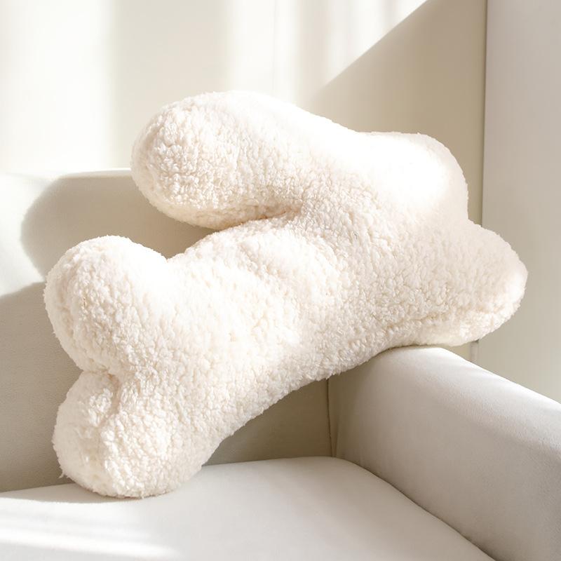 Rabbit Shaped Plush Pillow Nordic Style Special Shaped Decorative Cushion Sofa Bedside Pillow Living Room Chair Back Cushion