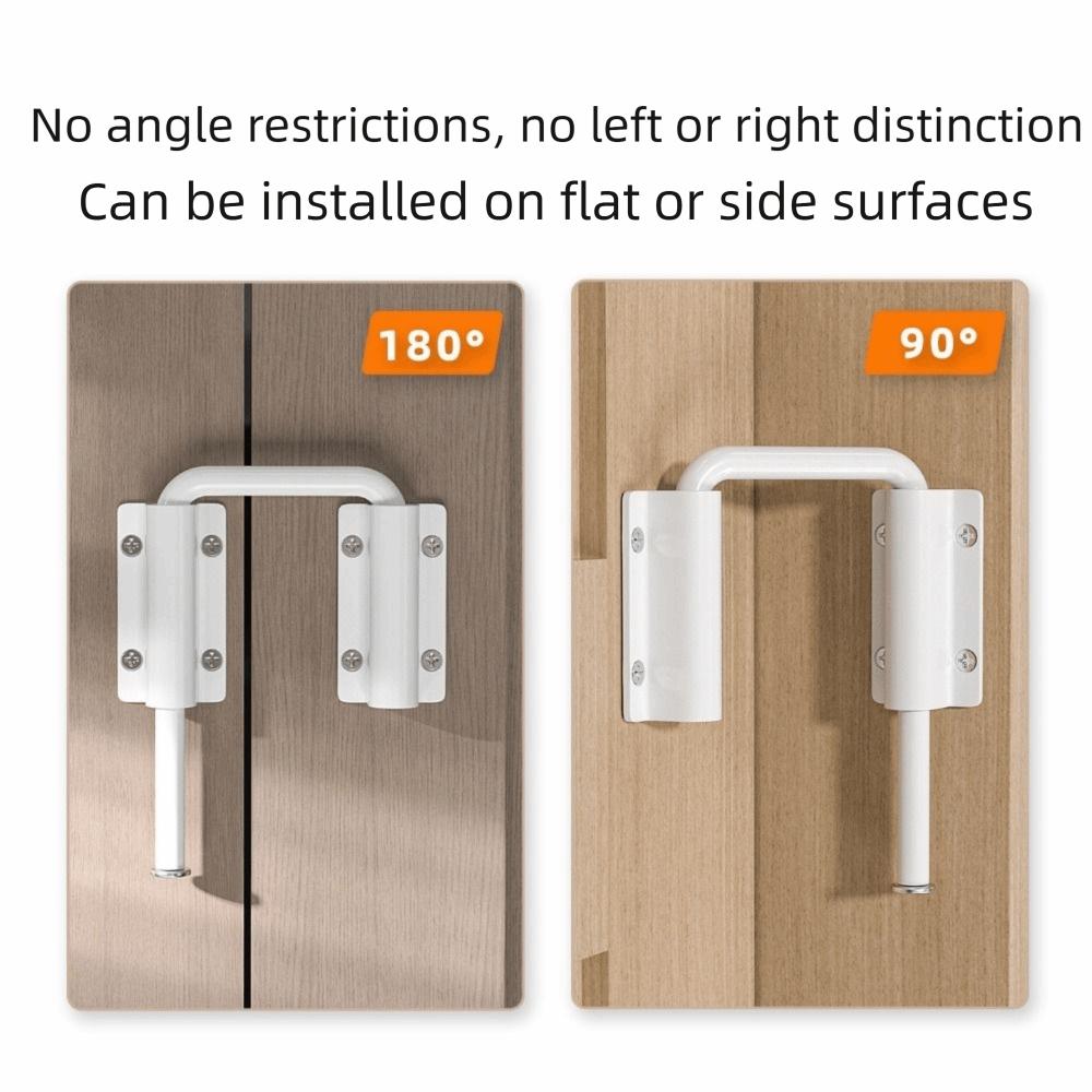 Security Aluminum Alloy Door Latch Lock 90/180 Degree Non Perforated Anti-theft Buckle Universal Anti-Theft Gate Latch Shed