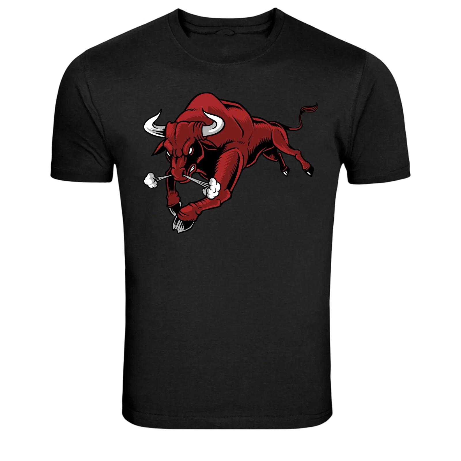 Raging Bull Charging Angry Animal Graphic T-Shirt M