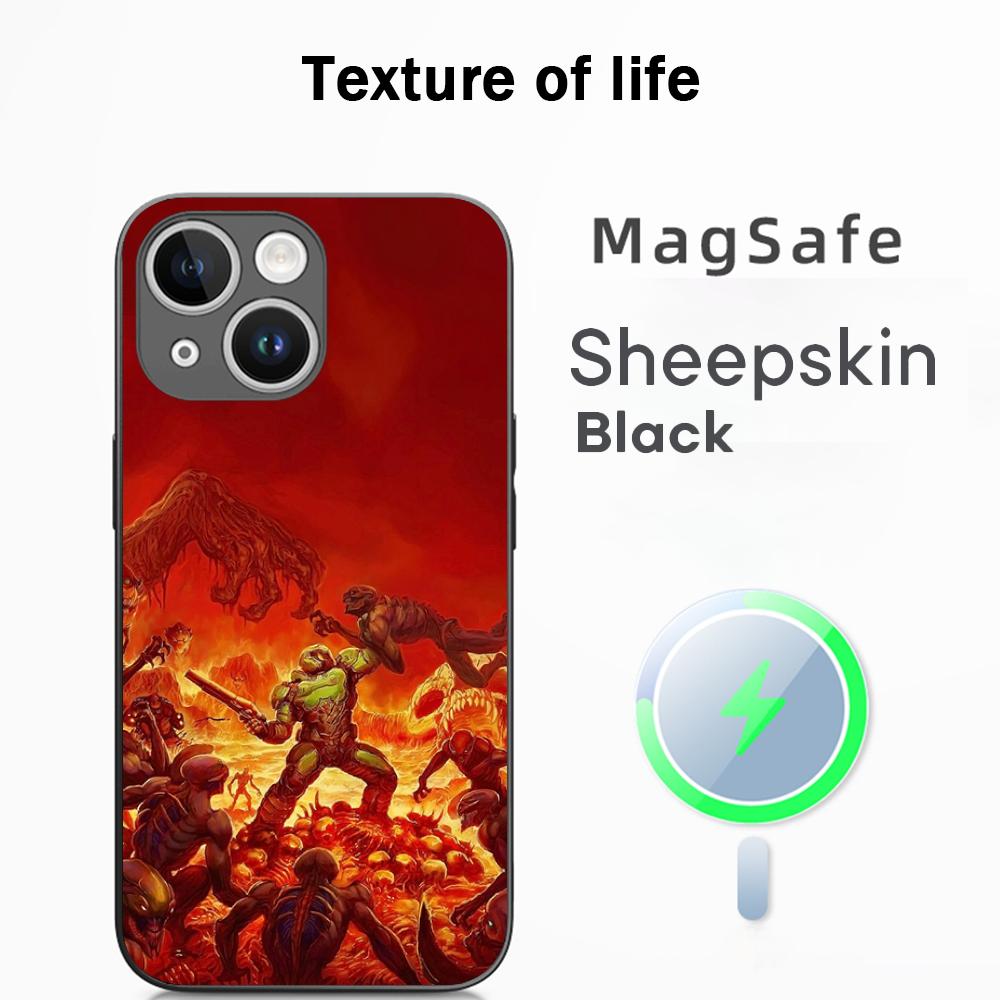

Space Marine cool game design Phone Case For iPhone 17 16 15 14 13 12 Plus Pro Max High-end Luxury Magsafe Sheepskin iPhone 14 Plus