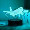 3D Night Light Creative Airplane Design As a Special Gift for Friends, Decorating the Room Atmosphere As a Holiday Gift