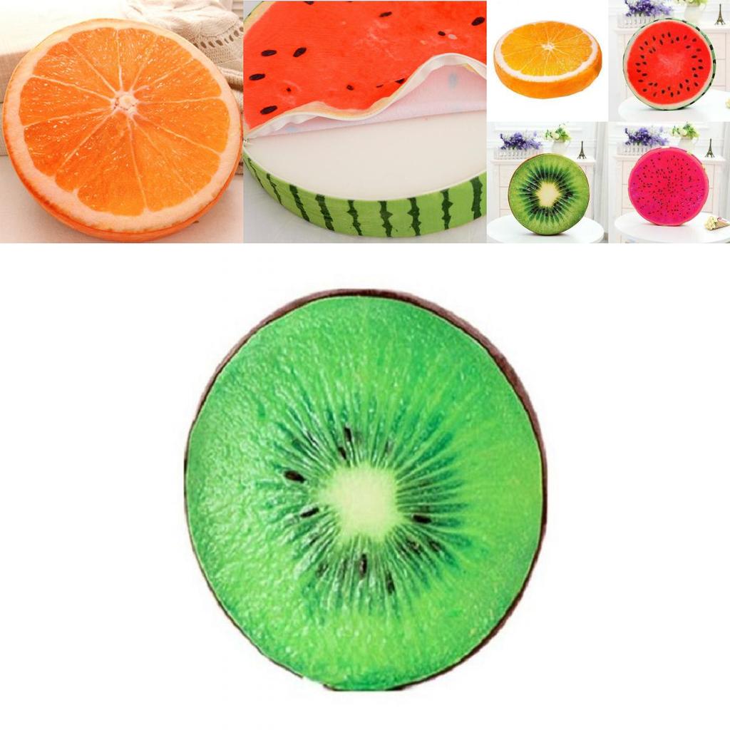 Fruit Slice Cushion With Vibrant Print And Fluffy Plush Material For Living Room And Bedroom Relaxation