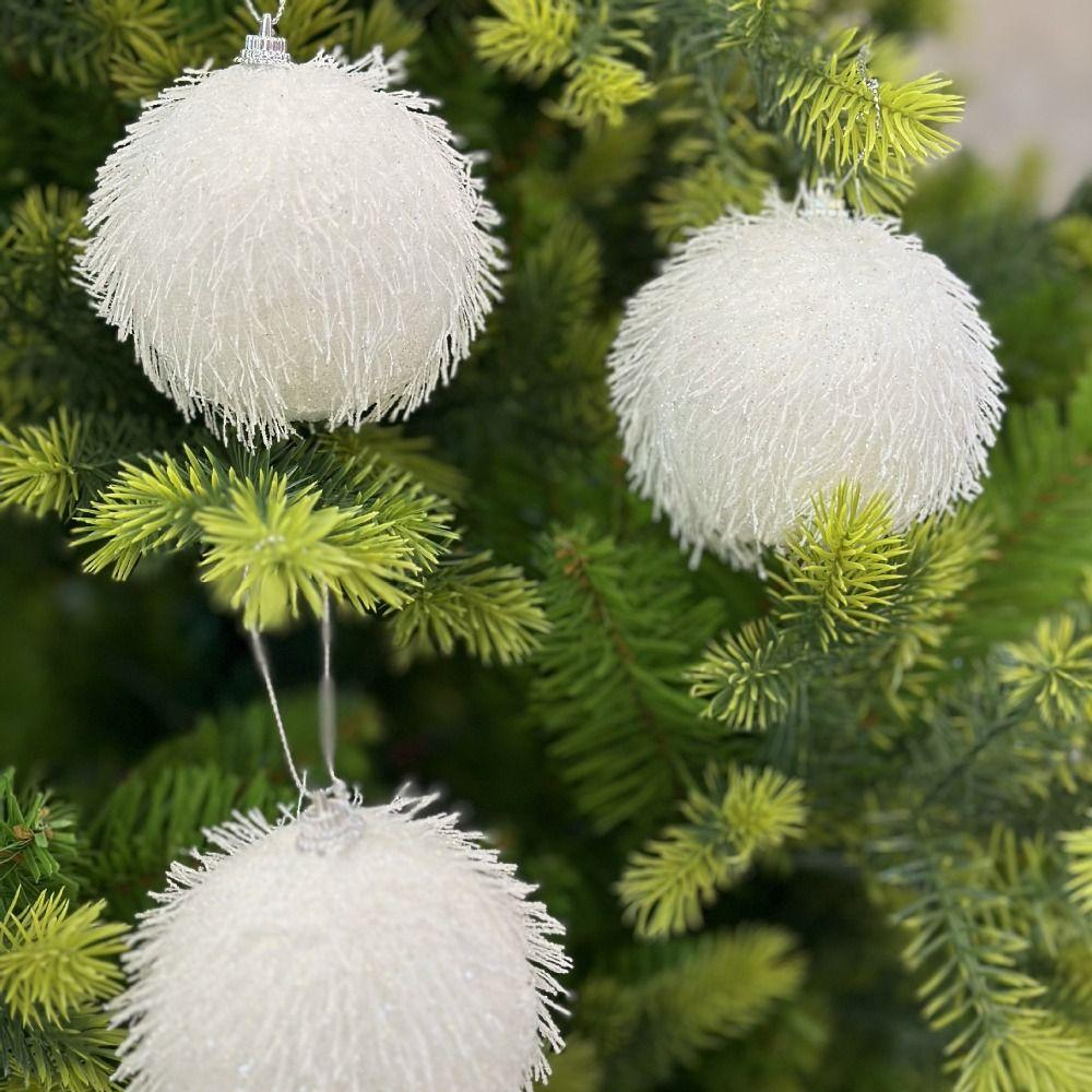 6cm Ball Pendant Snowflower Foam Balls Unique Christmas Tree Decor Party Favors