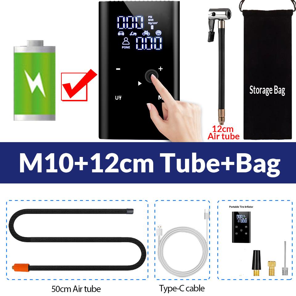 E-ACE Portable Air Conditioner 8000mAh Air Injector For Bicycle Ball Wireless Auto Compressor 150PSI Air Pump Car Tyre Inflator