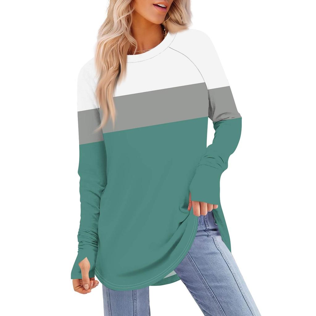 Womens Oversized Sweatshirt Graphic Sweater Long Sleeve Drop Shoulder Round Shirt Tops Vintage Clothes