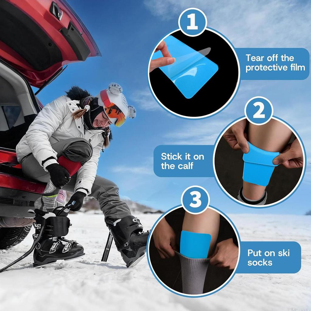 2 Stück Snowboard-Schienbeinschoner Dicke Schaumstoffpolsterung Breite Schützende Beinpolster für Ski- und Snowboardsport