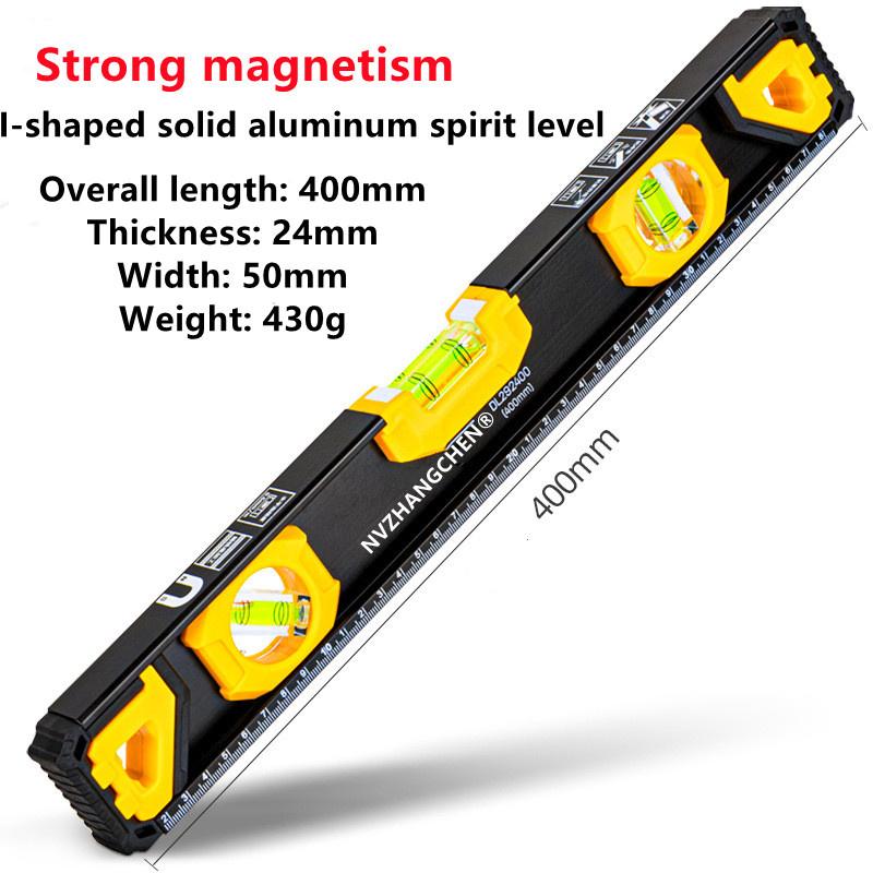 Magnetische Hochpräzisions-Wasserwaage Hochlagerlineal Hebelblasen-Wasserwaage für Heimwerker-Heimdekoration Messwerkzeuge