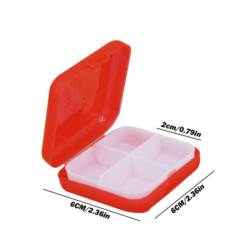 Mini Pill Organizer Daily Pill Box Organizer Medicine Organizer Box Snap Close Portable Pill Container Segmented Clear