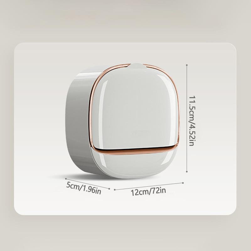 Soap Dispenser, Wall-Mounted Soap Dispenser | Double Layer Plastic Holder for Bathroom & Kitchen Storage, No-Drill Design, Modern Accessory