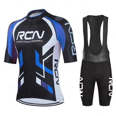 Summer Pro Team Rcn Cycling Jersey Set 19D Bike Shorts Set MTB Ropa Ciclismo Mens Short Sleeve Bicycle Shirts Maillot Clothing