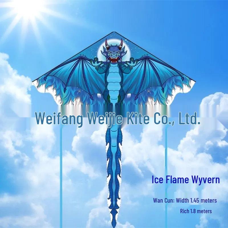 Weifang Pterodactyl Cartoon Kite for Kids - Easy to Fly in Light Breeze, Free Shipping