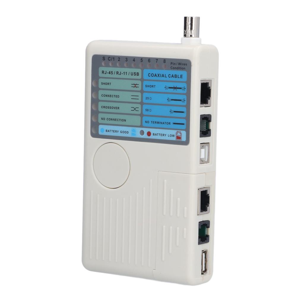 Network Cable Tester 4 In 1 Multifunctional Coaxial Wire Testers for RJ45 BNC RJ11 USB