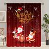 Santa Claus Sleigh Car Printing Curtain Polyester Material Suitable Bedroom Living Room Study Priva Curtains Set Of 2 Made Great Decor