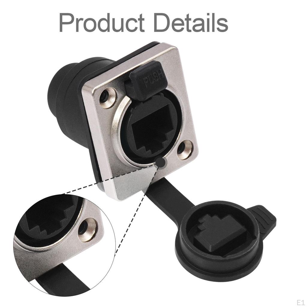 D Sub Panel Mount Coupler Waterproof Gigabit Feed Through Adapter Accessories Easily Install