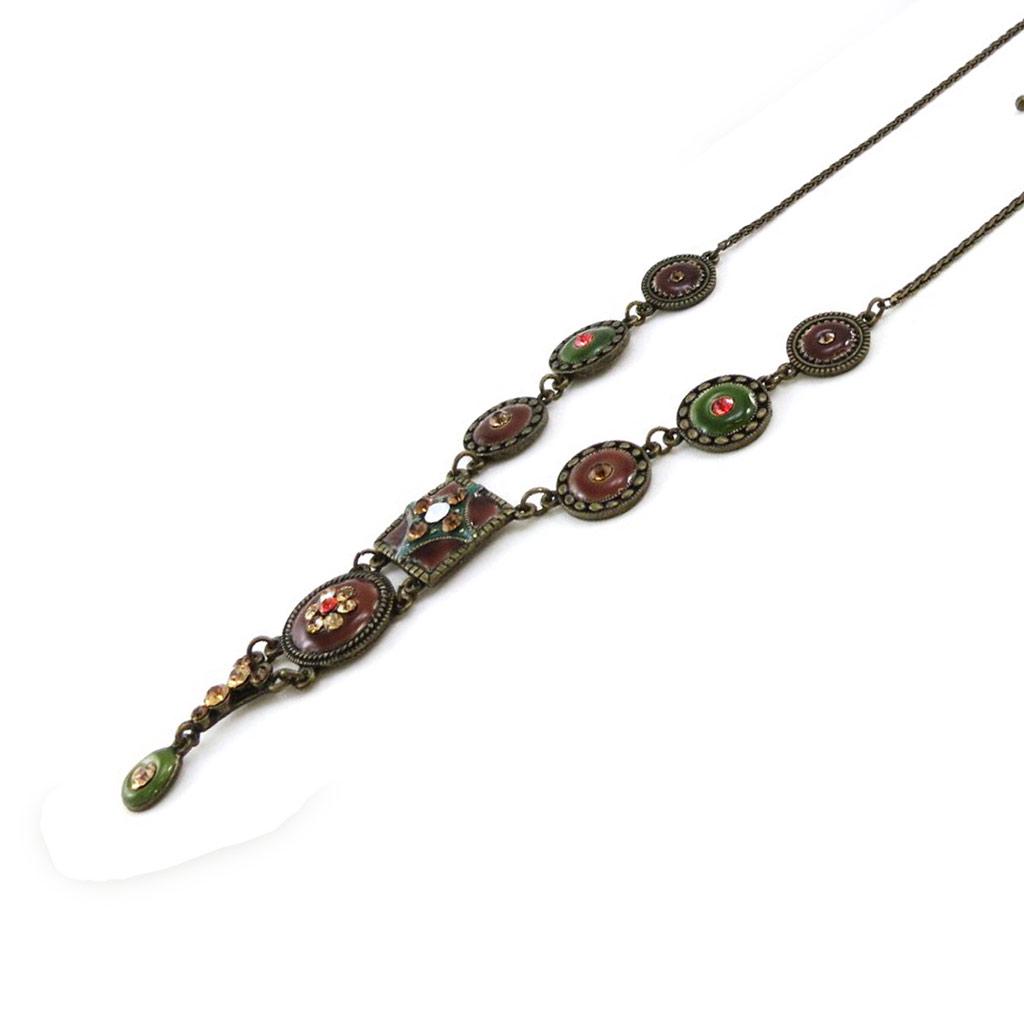 Les Trésors De Lily [E5699] - Collier Créateur 'Selma' marron/vert/ Vert Marron
