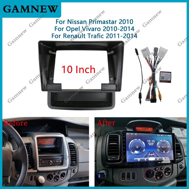 10 Inch Car Frame Fascia Adapter Android Radio Dash Fitting Panel Kit For Nissan Primastar Opel Vivaro Renault Trafic 2010-2014