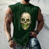 Men's Loose Fit Sleeveless Tank Top Casual Sports Muscle Shirt Halloween Print Comfortable Breathable Lightweight Summer Wear