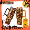 1200ml Stainless Steel Thermos with Portable Leak Proof Lid and Straw Suitable for Halloween and Birthday Gifts