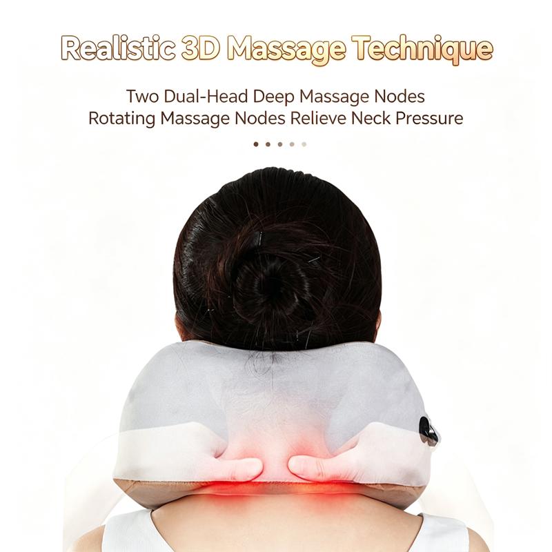 U-Shaped Massage Pillow for Neck Relief At Home & Car
