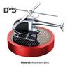 10ml Car Aromatherapy Wear-resistant Attractive Ornament Helicopter Design Solar Power Auto Car Rotate Aroma for Car