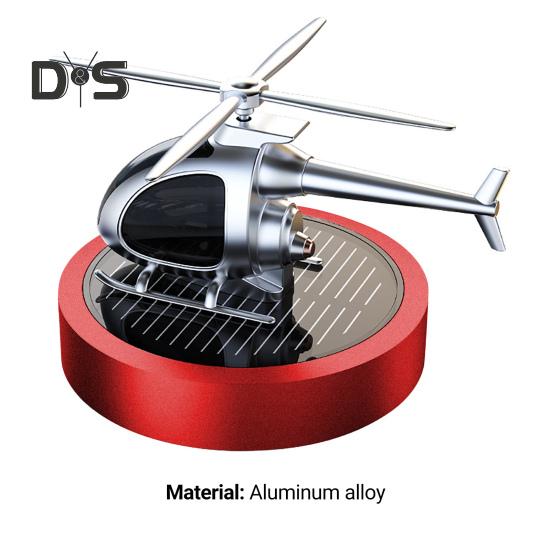 10ml Car Aromatherapy Wear-resistant Attractive Ornament Helicopter Design Solar Power Auto Car Rotate Aroma for Car