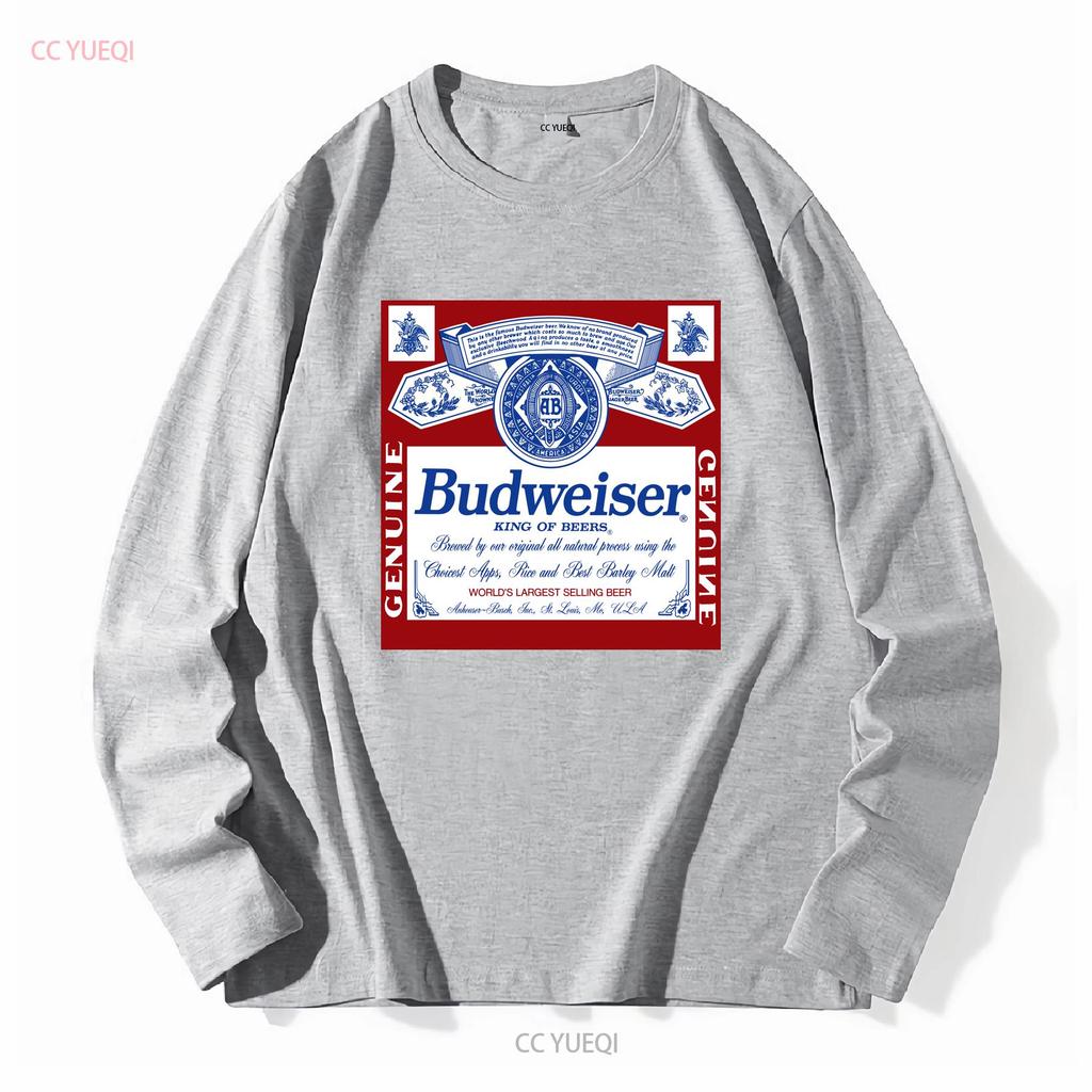 Officially Licensed Budweiser T Shirt Vintage Washed Designer Clothes Streetwear Casual Unisex Breathable Slightly Stretched