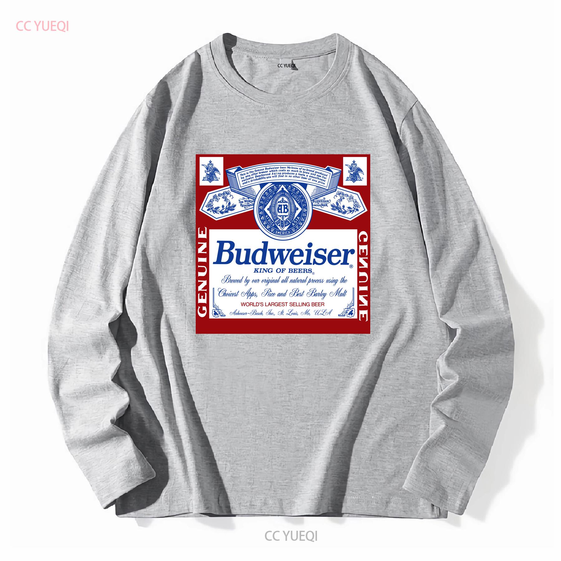 

Офіційно ліцензована футболка Budweiser вінтажна прана дизайнерський одяг стрітвеар Повсякденна унісекс Дихаюча Злегка розтяжна S
