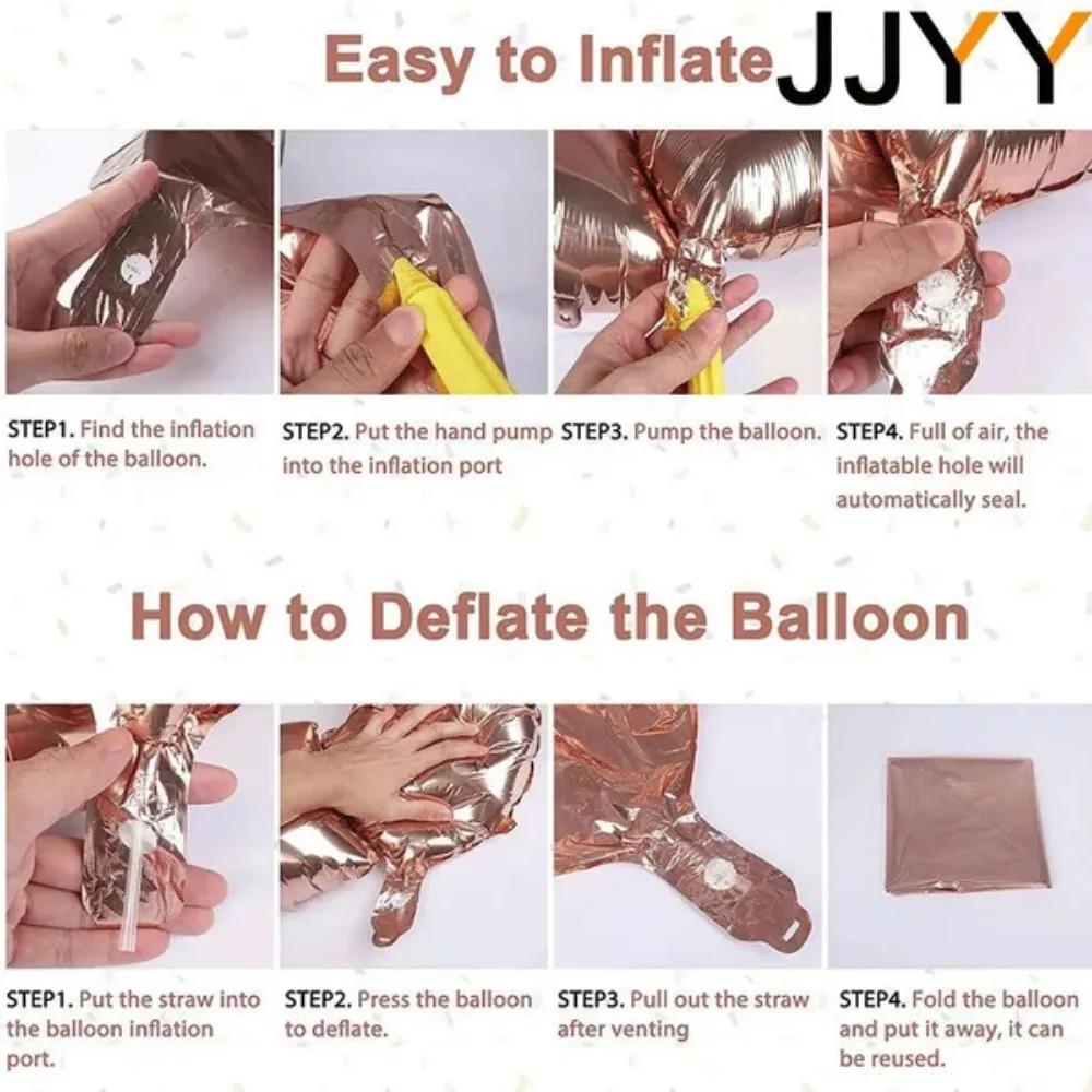 Foil Number Balloons Party Decorations for Birthday Wedding Baby Shower Festive Supplies Air Inflation Balloons