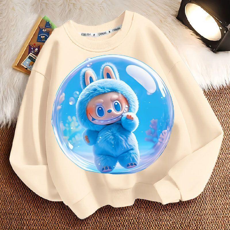 Children's Fashionable Casual Sweatshirts for Spring and Autumn, Long-sleeved Loose Sweatshirts for Boys and Girls