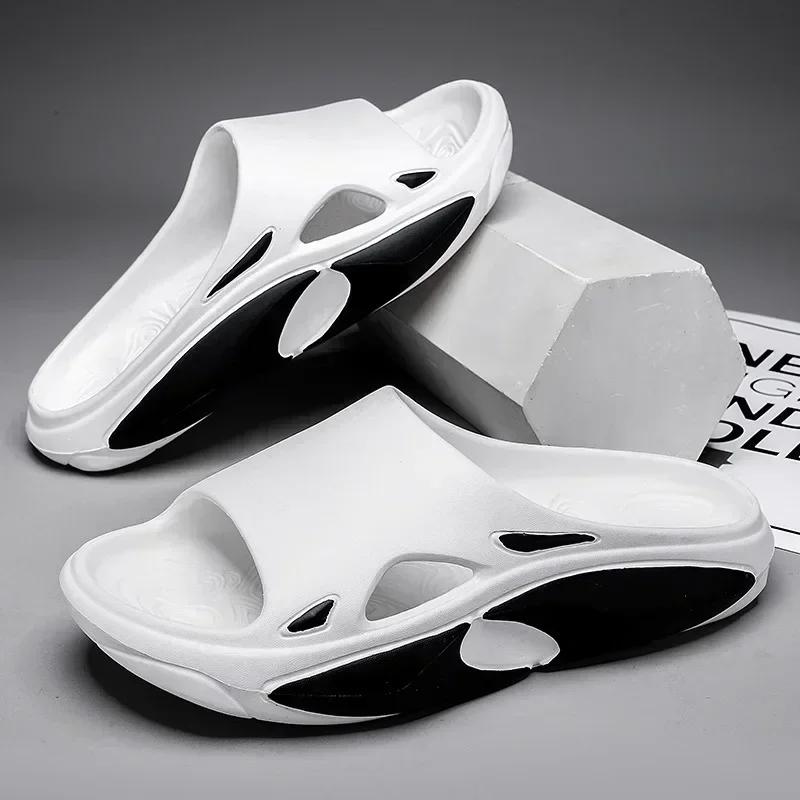 Fashion Men Massage Slippers Slides Indoor Outdoor Sandals Beach Casual Shoes Comfortable Sole Men's Slippers Big Size 2025