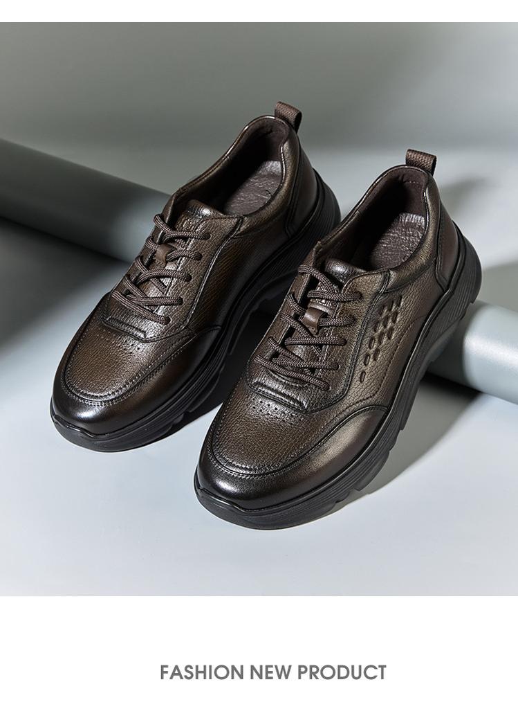 Sheepskin Leather [lightweight Sole] Spring Men's Shoes Versatile and Comfortable Men's Retro Business Casual Men's Shoes Leather Shoes