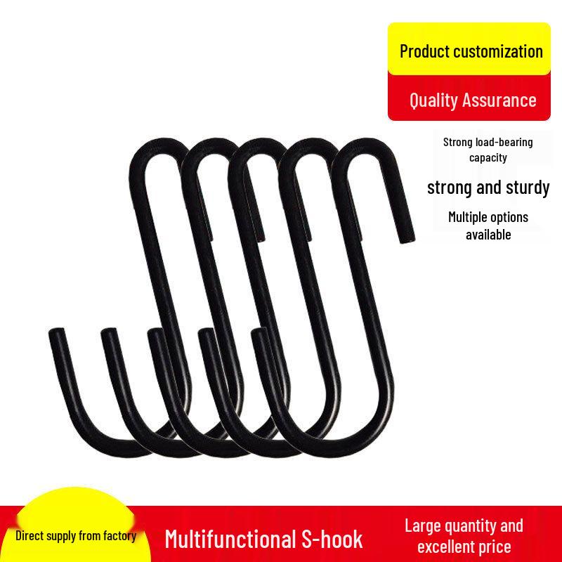Multi-Purpose Chrome-Plated S-Shaped Hanging Hooks for Kitchen, Bathroom, and Clothing Storage