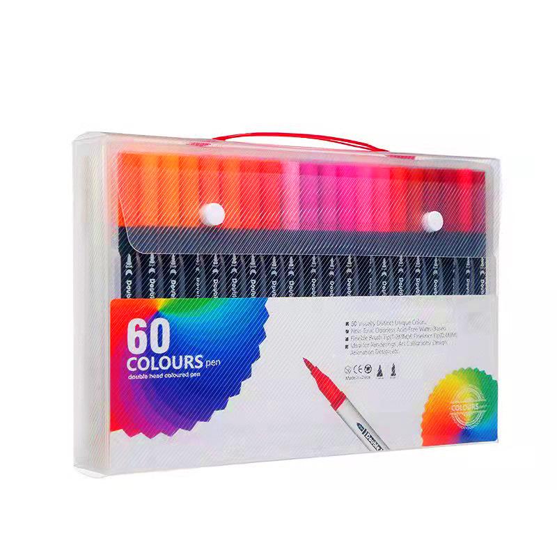 Children's Double-ended Washable Watercolor Pens with Soft Tips