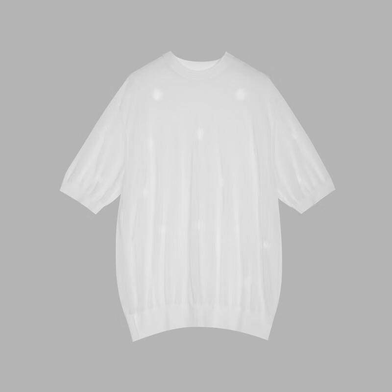 JNBY 2023 Fall Short Sleeve Polka Dot Knit Sweater