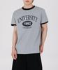 Opeumeideu University Semi-Crop Ringer Short Sleeve T-Shirt