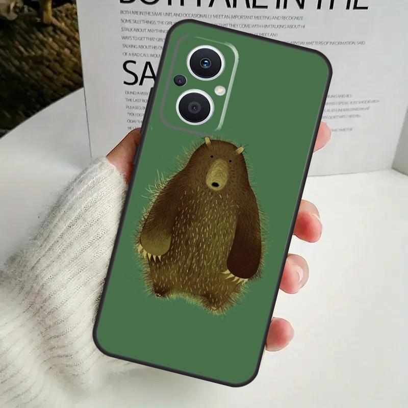 Cartoon Grizzly Bear Phone Case For OPPO Reno 8T 14F 13 F 12 11 10 14 Pro 7 8 Lite OPPO Find X8 X6 X5 X9 Pro Cover
