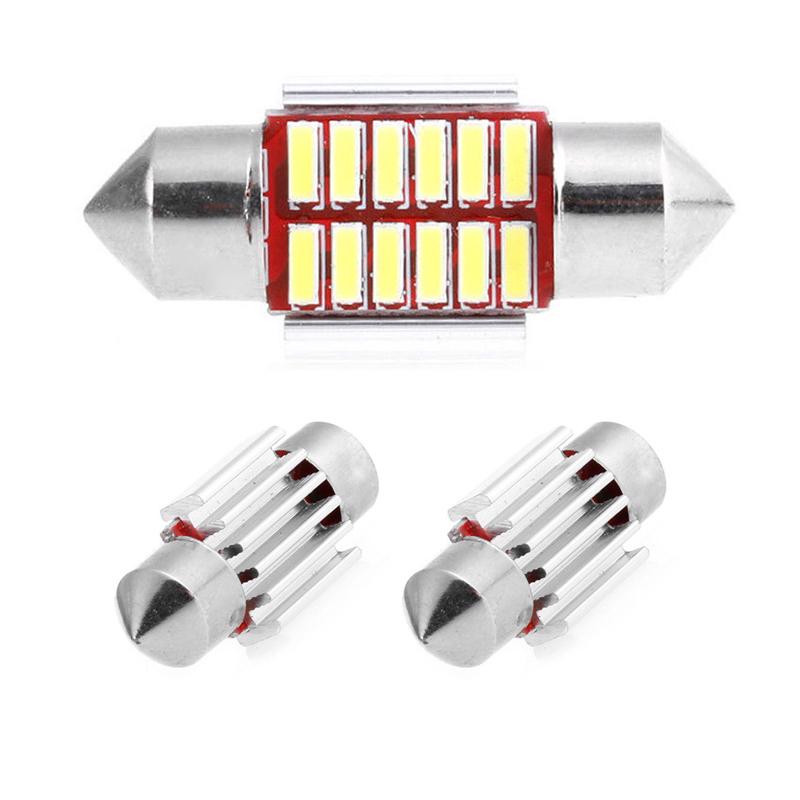 2Pcs 31Mm 4014 12Smd C5W Car Led Light Canbus Dome Interior Reading Lamp