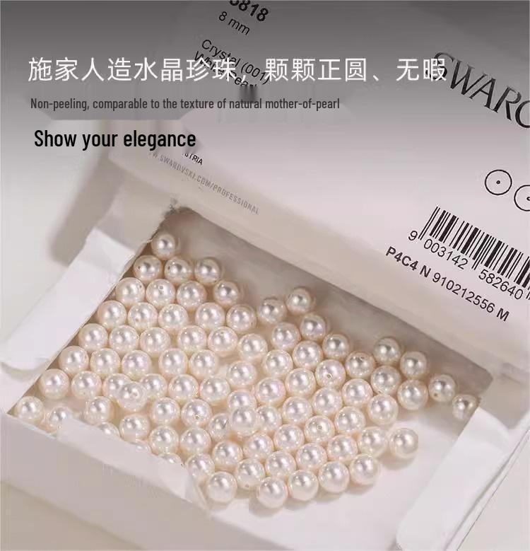 2025 Pure Silver Pearl Stud Earrings for Women - High-End Feel with Ear Drops & High Heels Ear Hooks
