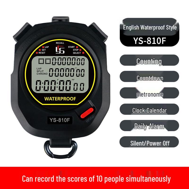 Di Ruien English 10-Lap Memory Digital Stopwatch
