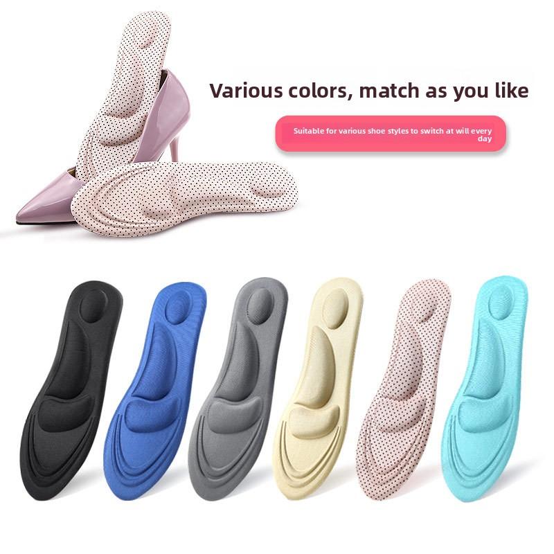 3D Massage Insole for Men Women Arch Support Breathable Sponge Sweat Absorbing Elastic Decompression Foot Cushion