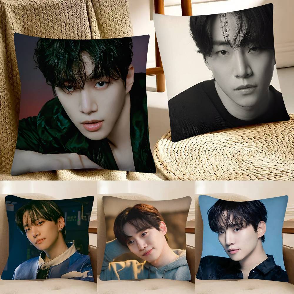 Singers Actors Kpop Lee Junho Pillow Case Fashion Square Pillowcase Bedroom Sofa Room Ins Decoration Leisure