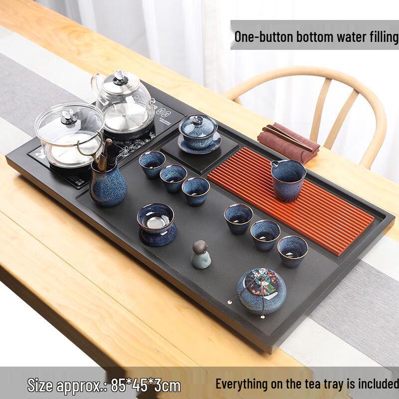 Qianxing Wujin Stone Tea Set with Tray for Home and Office