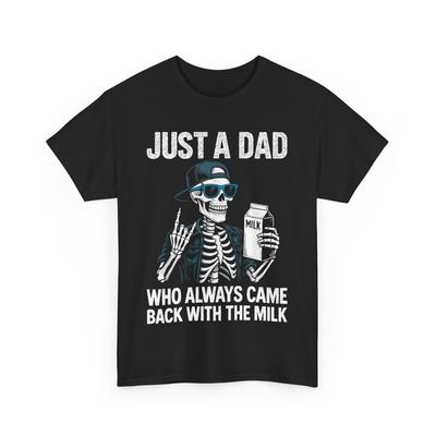 Pappa Bara en pappa som alltid kom tillbaka med mjölken Skelettpappa Rolig tröja