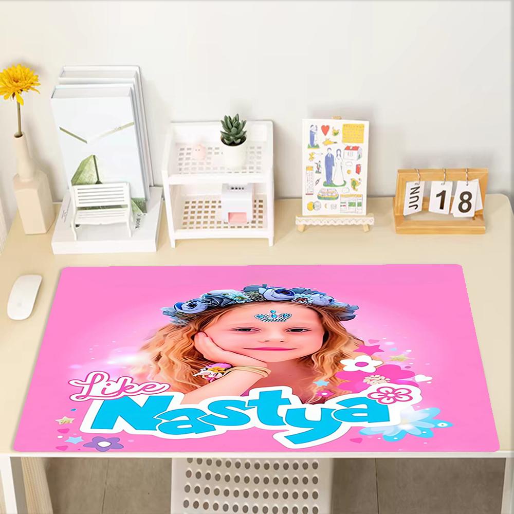 Like Nastya Theme Mouse Pad, Non Slip Rubber Base, Multifunctional Office & Home Decor, Perfect for Workspace Personalization.