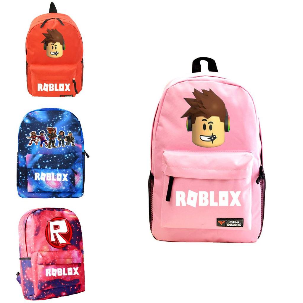 Roblox Pattern School Backpack With Starry Background And Large Capacity For Students