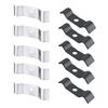 10Pcs Double Pole Fence Clamps Stainless Steel Double Pole Connector Clamps Mounting Clips for Fence Wires Wooden Posts Installation